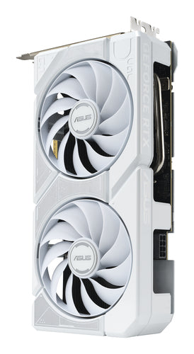 ASUS Dual -RTX5060TI-O8G-WHITE – set forfra (vinkel 3)