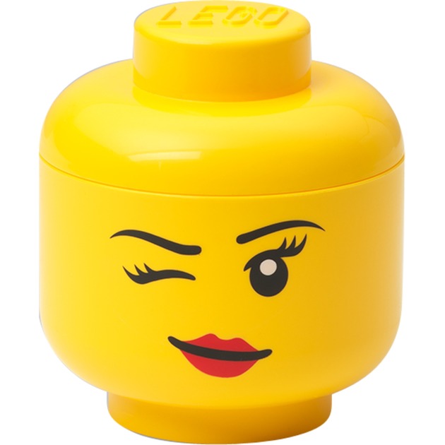 Room Copenhagen LEGO Storage Head "Whinky", mini, storage box (yellow) Room Copenhagen