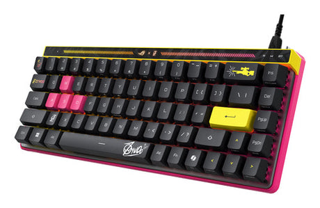 ASUS ROG Falchion Ace HFX ZywOo Edition – set skråt forfra; tastaturlayout illustrativt