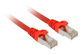 Rødt Sharkoon RJ45 patchkabel med Cat.7a råkabel