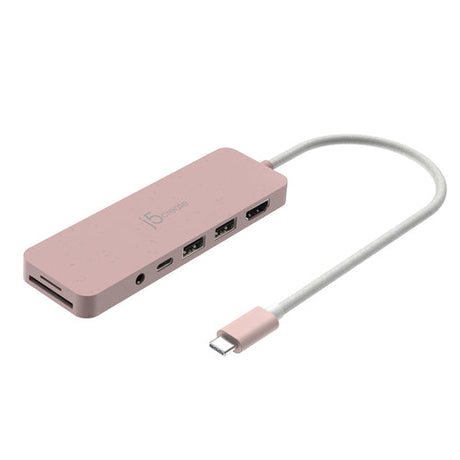 j5create JCD373ER – USB-C multiport-hub – Rose – Hub med USB-C-stik