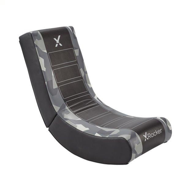 XRocker - Geo Camo Kids Gaming Chair - Grey X-Rocker