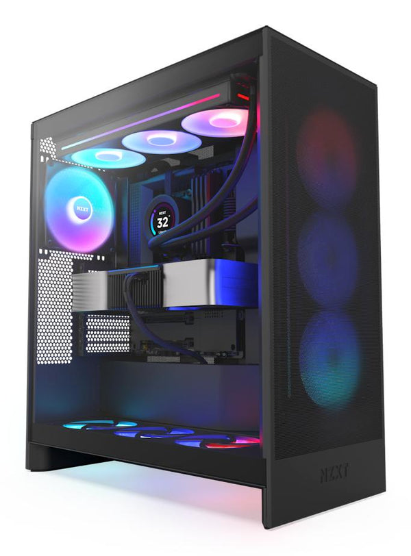 NZXT H-serien H7 Flow RGB Tower ATX – Svart
