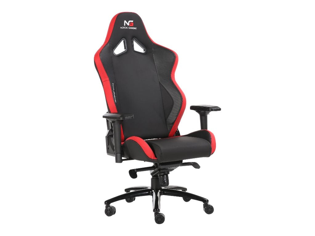 Nordic Gaming Heavy Metal Gamer Stol Svart Röd