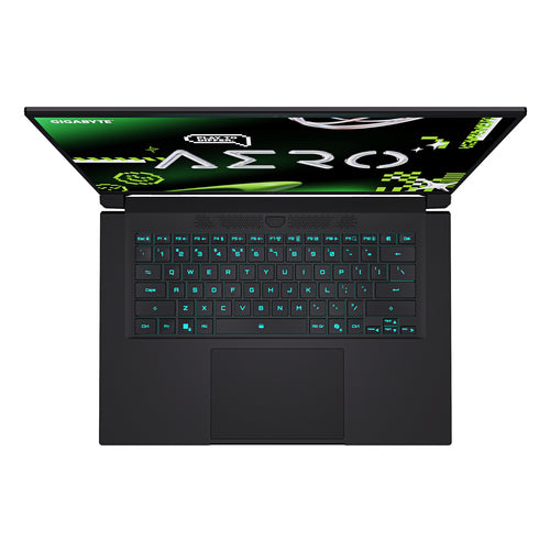 Gigabyte AERO X16 1VH93DEC64AH – tastatur set ovenfra