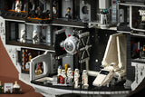 LEGO Star Wars 75419 – Dødsstjernen – rumstationens åbne sektioner og hangar set skråt