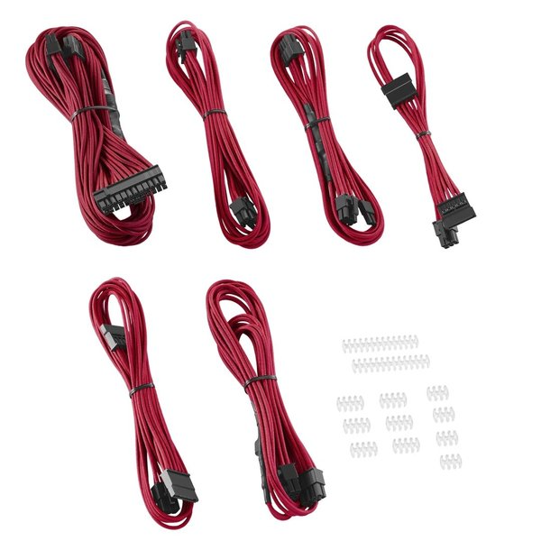 CableMod C-Series Rmi, RMx ModFlex Essentials Cable Kit - Röd