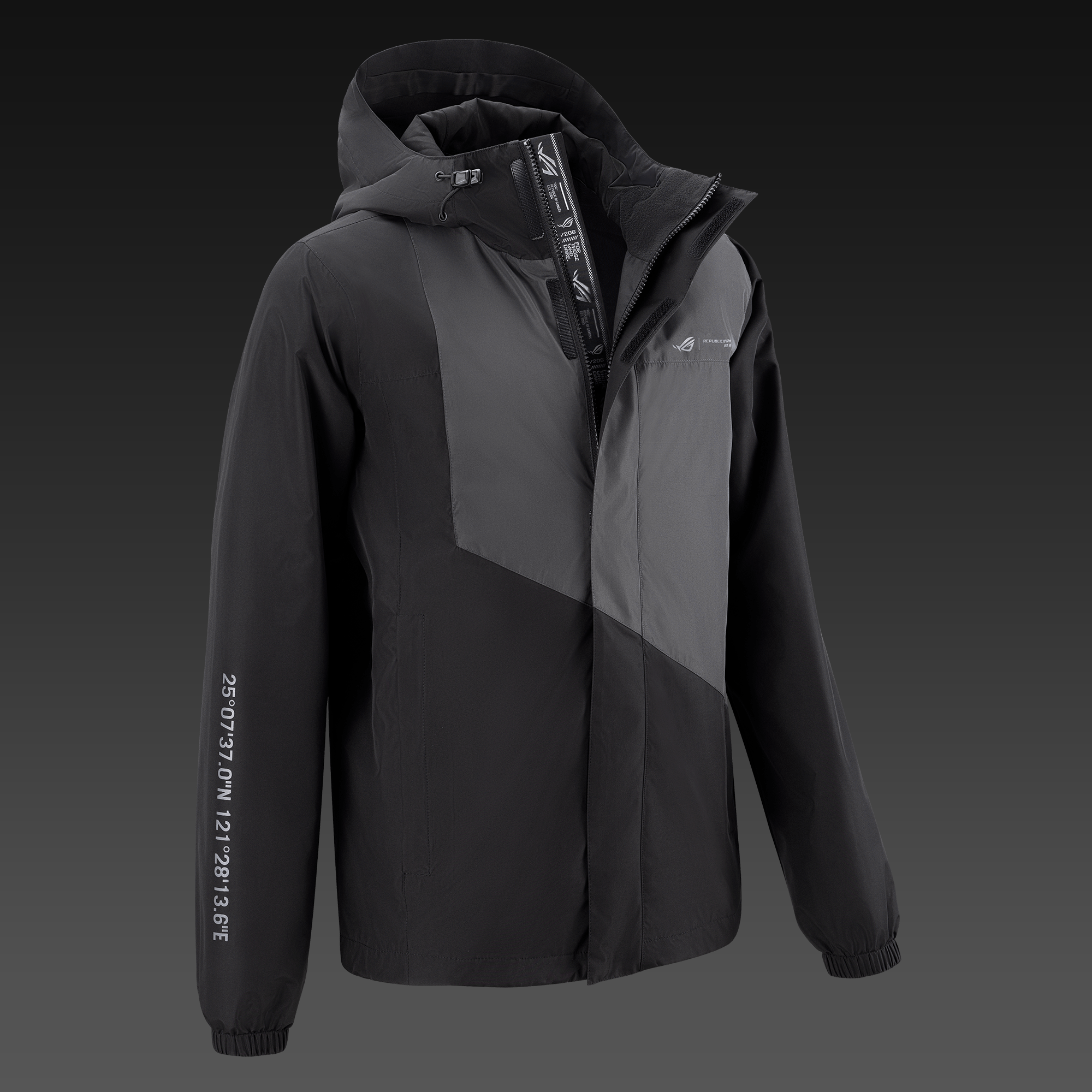 ASUS ROG SPACE WINDBREAKER - Normal Passform - Svartgrå