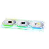 Lian Li UNI FAN SL Trådlös LCD Reverse, 3-pack, Vit - 120mm
