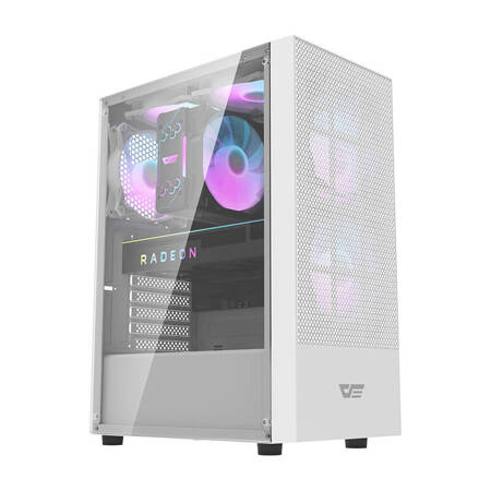 Datorfodral Darkflash A290 + 3 Fläktar (vit)
