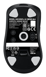 Sort ASUS ROG Keris II Origin – underside med sensor og musefødder