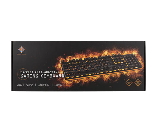 DELTACO GAMING GAM-021 Tangentbord Membran Orange Kablage Nordic