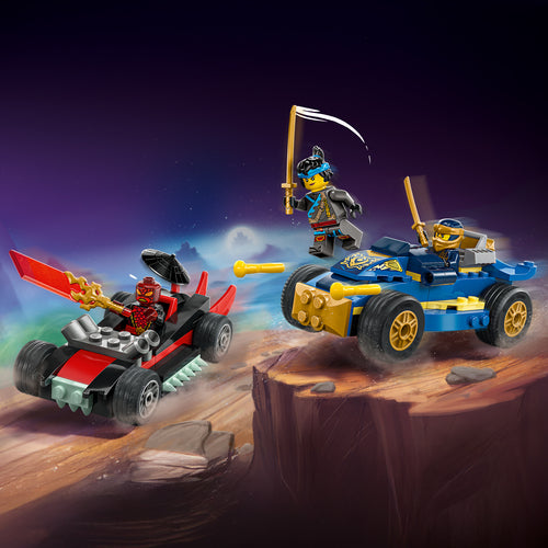 LEGO NINJAGO 71840 – Rogue mod Drix: Action-racerløb – racerbiler i en NINJAGO-scene