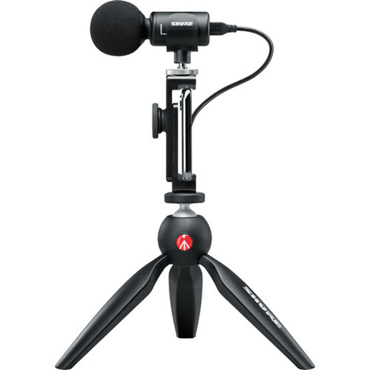 Shure Motiv MV88 Mikrofonkabeldragning -37dBV/Pascal Stereo (mittensidan) Tvåvägs Stereo Kardioid Svart