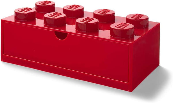Room Copenhagen LEGO skrivbordslådor 8, förvaringslåda (röd, knoppar)