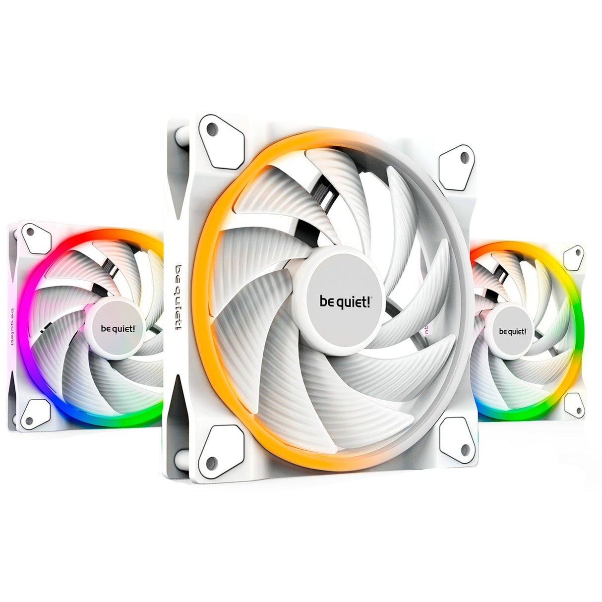 be quiet! Light Wings White 120mm PWM high-speed triple pack, case fan (white, pack of 3, incl. ARGB hub) Be quiet