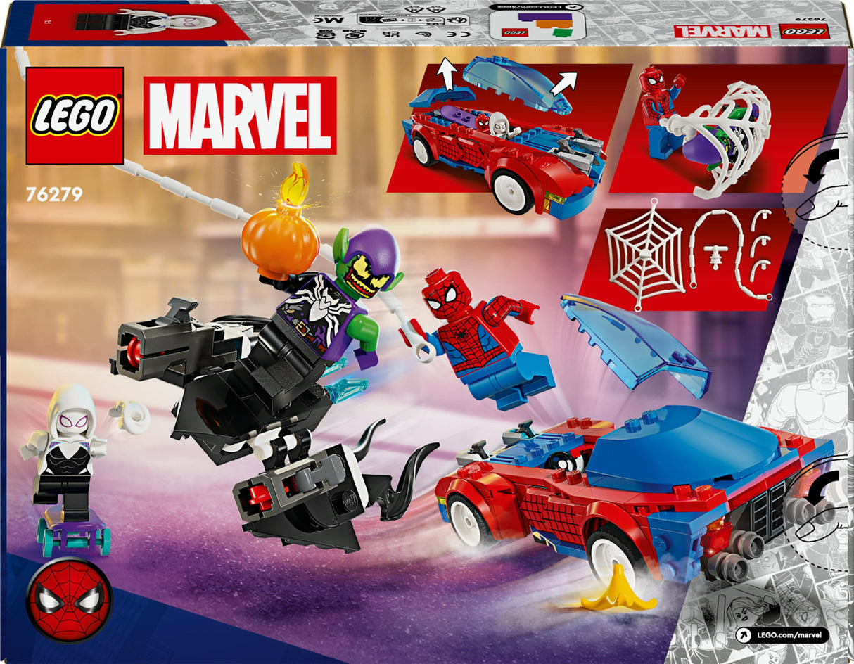 LEGO 76279 Marvel Super Heroes Spider-Man&#039;s Racing Car &amp;amp; Venom Green Goblin Construction Toy