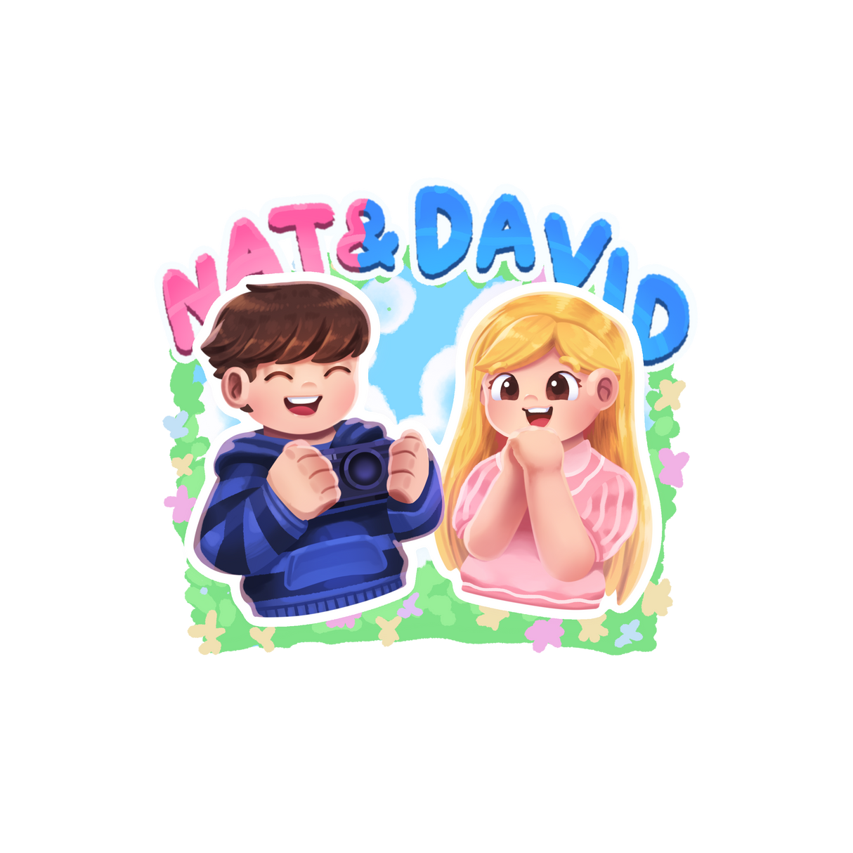 David &amp; Nat Print - Stort