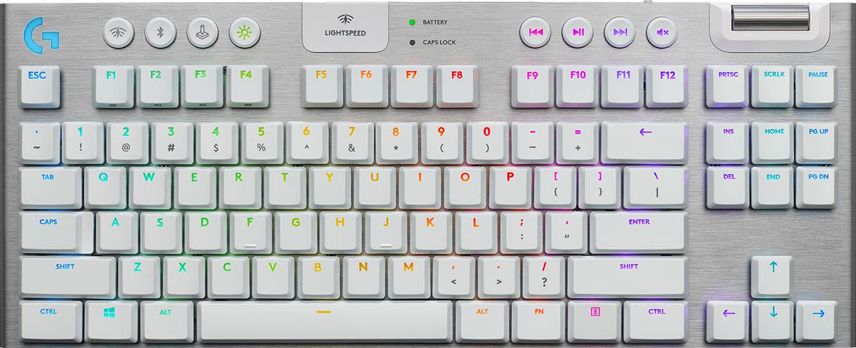 Logitech - G915 TKL Tenkeyless LIGHTSPEED Gaming Tangentbord - VIT -TAKTIL SWITCH (Nordisk)