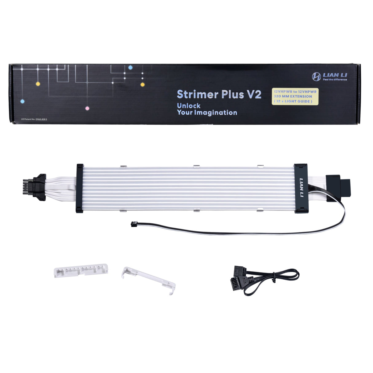 Lian Li Strimer Plus V2 16-12 - 12+4stift, 12 Ljusledare, 16 AWG