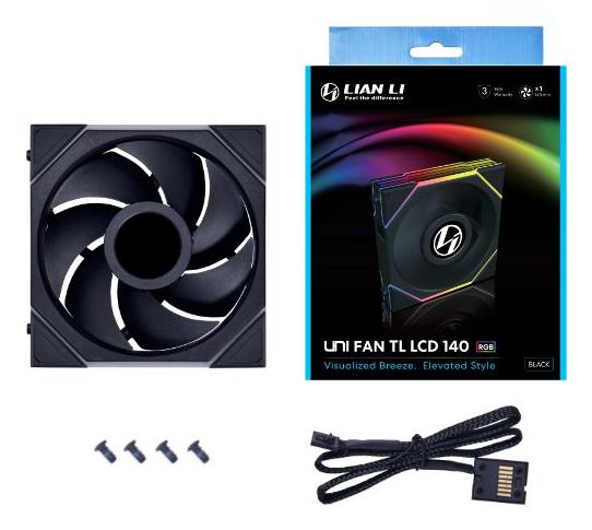 Lian Li UNI FAN TL-LCD Wireless 140 Black (1pc) Lian Li