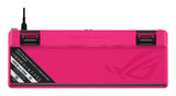 ASUS ROG Falchion Ace HFX ZywOo Edition – indvendig opbygning eller underside; tastaturlayout illustrativt