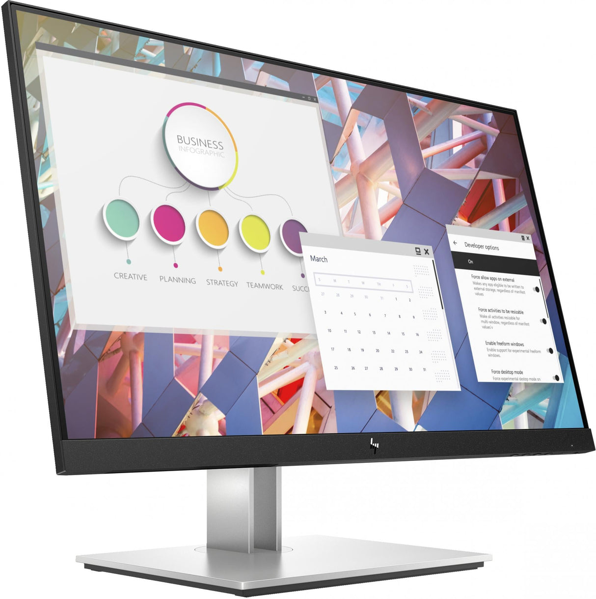 HP E24 G4 23.8 1920 X 1080 VGA (HD-15) HDMI DisplayPort 60Hz Pivot-skärm (utan Stativ)