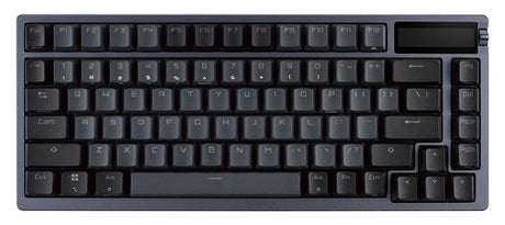 ASUS M701 ROG AZOTH/NXRD/FR – taster og arbejdsflade set ovenfra (vinkel 2); tastaturlayout illustrativt
