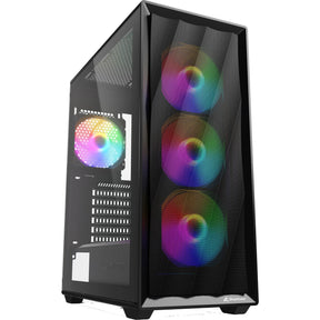 Sharkoon VK4 Rainbow ATX-kabinet, sort, 4 × 120 mm LED-blæsere