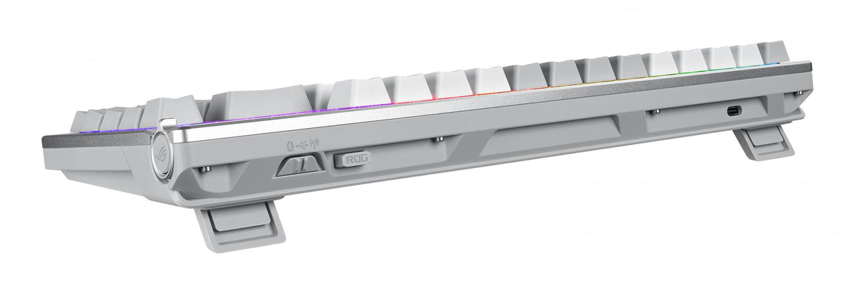 ASUS ROG AZOTH MOONLIGHT WHITE 75% Wireless DIY Custom RGB Gaming Keyboard, NX Red Switches, OLED Display, PBT