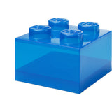 Room Copenhagen LEGO Storage Brick 4 Top Lid Glitter, storage box blue/transparent Room Copenhagen