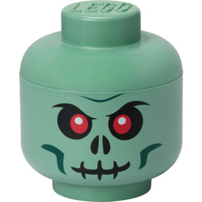 Room Copenhagen LEGO Storage Head Skeleton, storage box green/black, small Room Copenhagen