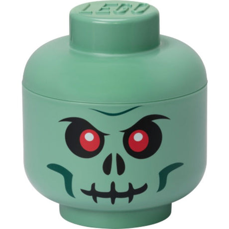 Room Copenhagen LEGO Storage Head Skeleton, storage box green/black, small Room Copenhagen