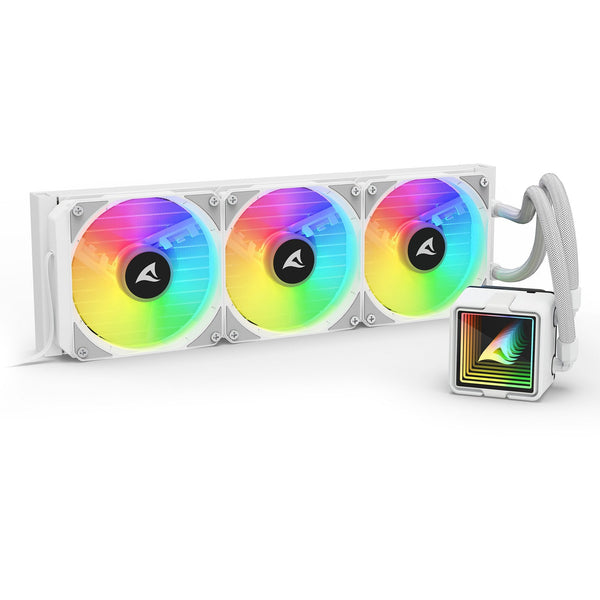 Sharkoon S100 ARGB 360 mm AIO CPU-køler – hvid