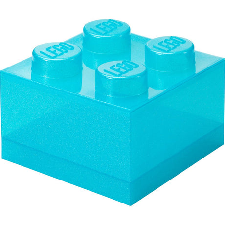 Room Copenhagen LEGO Storage Brick 4 Top Lid Glitter (light blue/transparent) Room Copenhagen