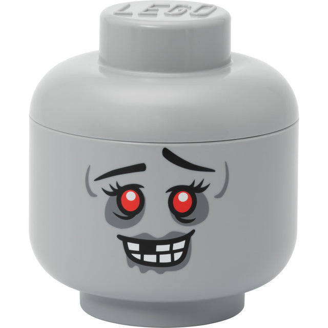 Room Copenhagen LEGO Storage Head "Zombie", small (gray) Room Copenhagen