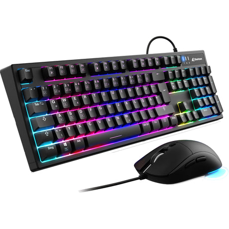 Sharkoon SKILLER SGB15 tastatur og mus, RGB, tysk layout