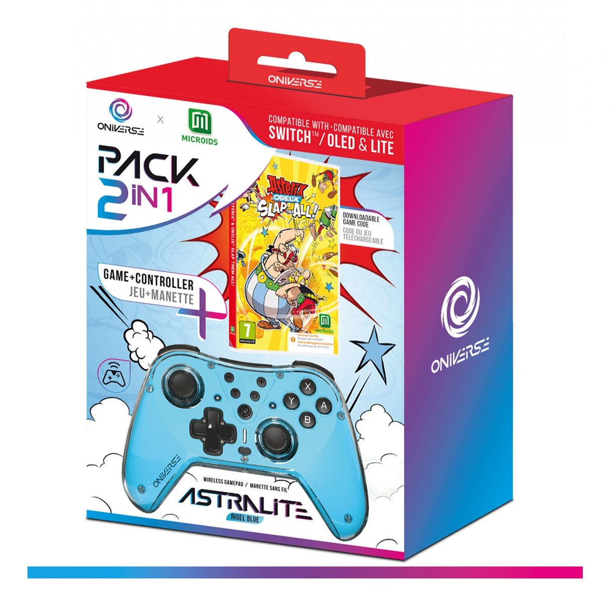 Oniverse Astralite controller + Asterix et Obelix Slap them all! (Code in Box) ONIVERSE