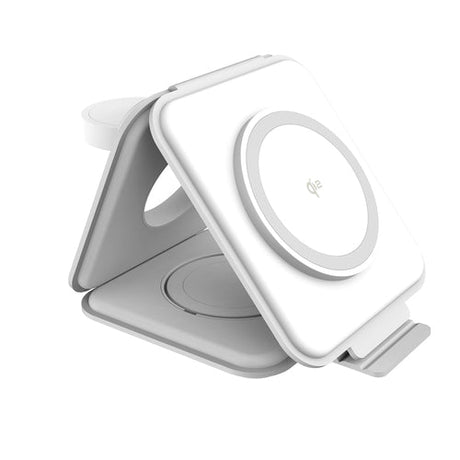 j5create JUPW3215W-N – Qi2 3-i-1 rejseoplader – Stativ og ladeflade