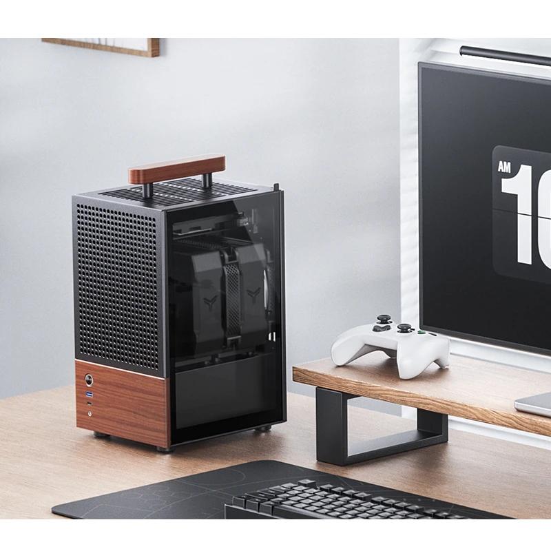 Jonsbo T6 Mini-Tower, Mini-ITX, Tempered Glass, Wood - Black Dongguan Sibositong Industrial Co., Ltd. (Jonsbo)