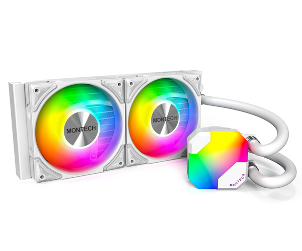 Montech Hyper Flow ARGB 240 AIO, hvid