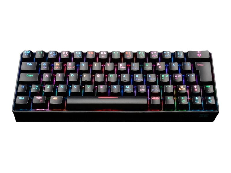 Fourze GK60 Speltangentbord, 60 % Svart