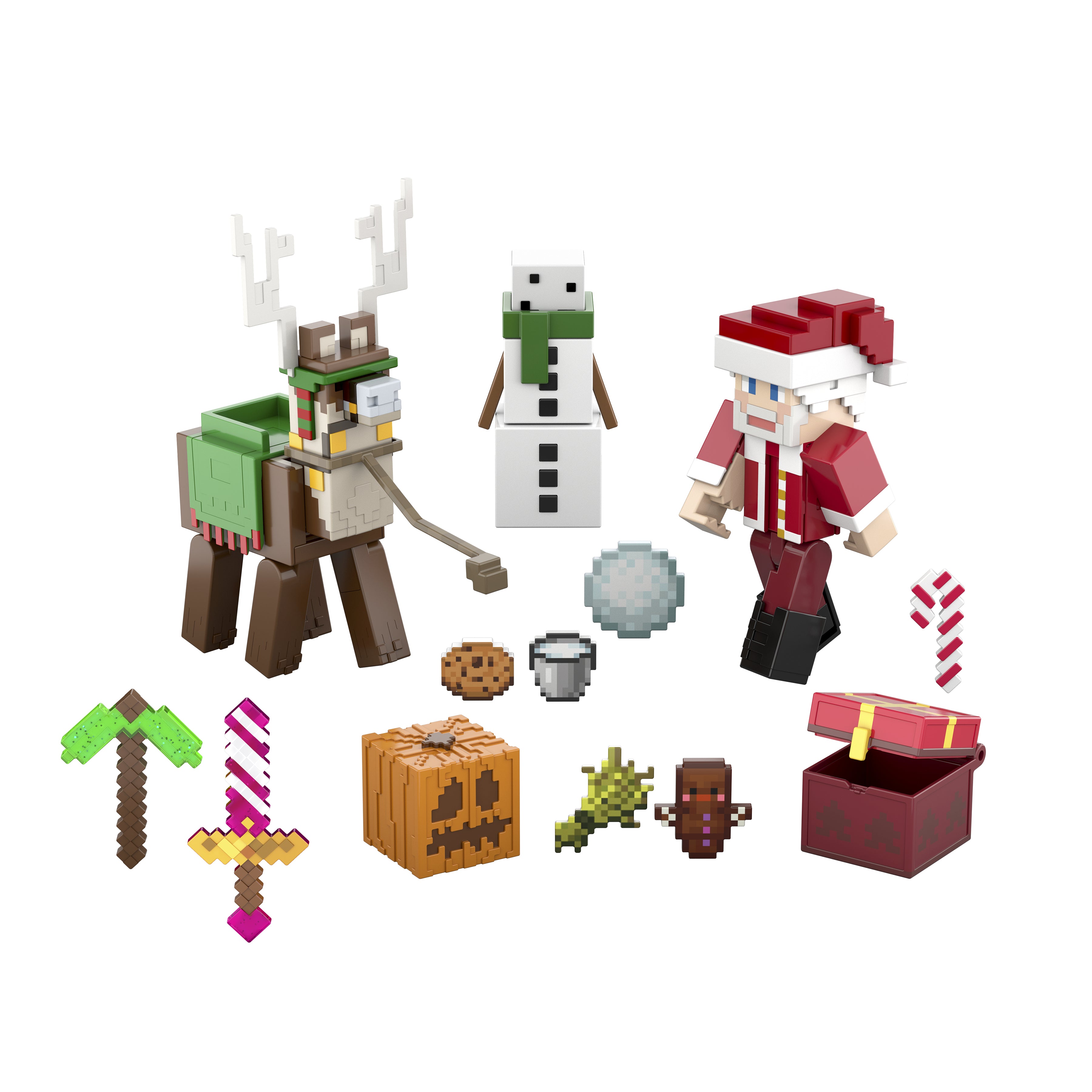 Minecraft-julekalender – figurer og tilbehør med juletema