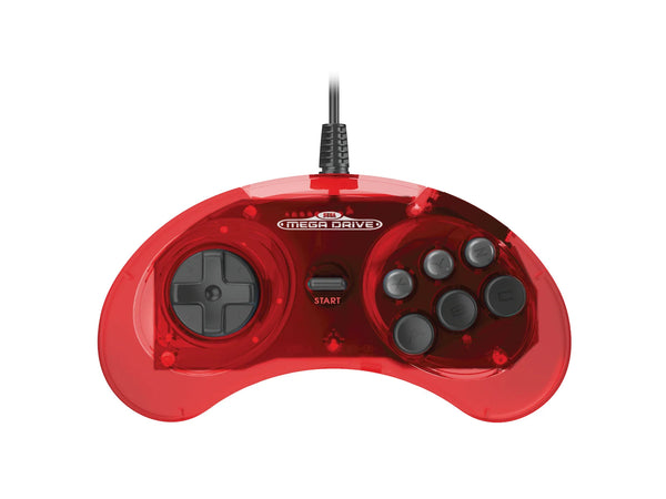 Retro-Bit SEGA Mega Drive – kablet controller, Crimson Red