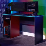XROCKER CARBON-TEK DESK MED TRÅDLÖS LADDNING OCH NEO FIBER LED