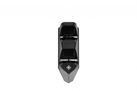 Sort Deltaco Gaming GAM-147-ladestation til PS5-controllere – set ovenfra med to ladepladser