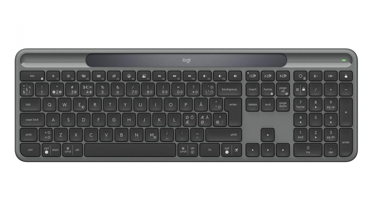 Logitech - Signature Slim Solar+ K980 Keyboard - Graphite (Nordic) Logitech