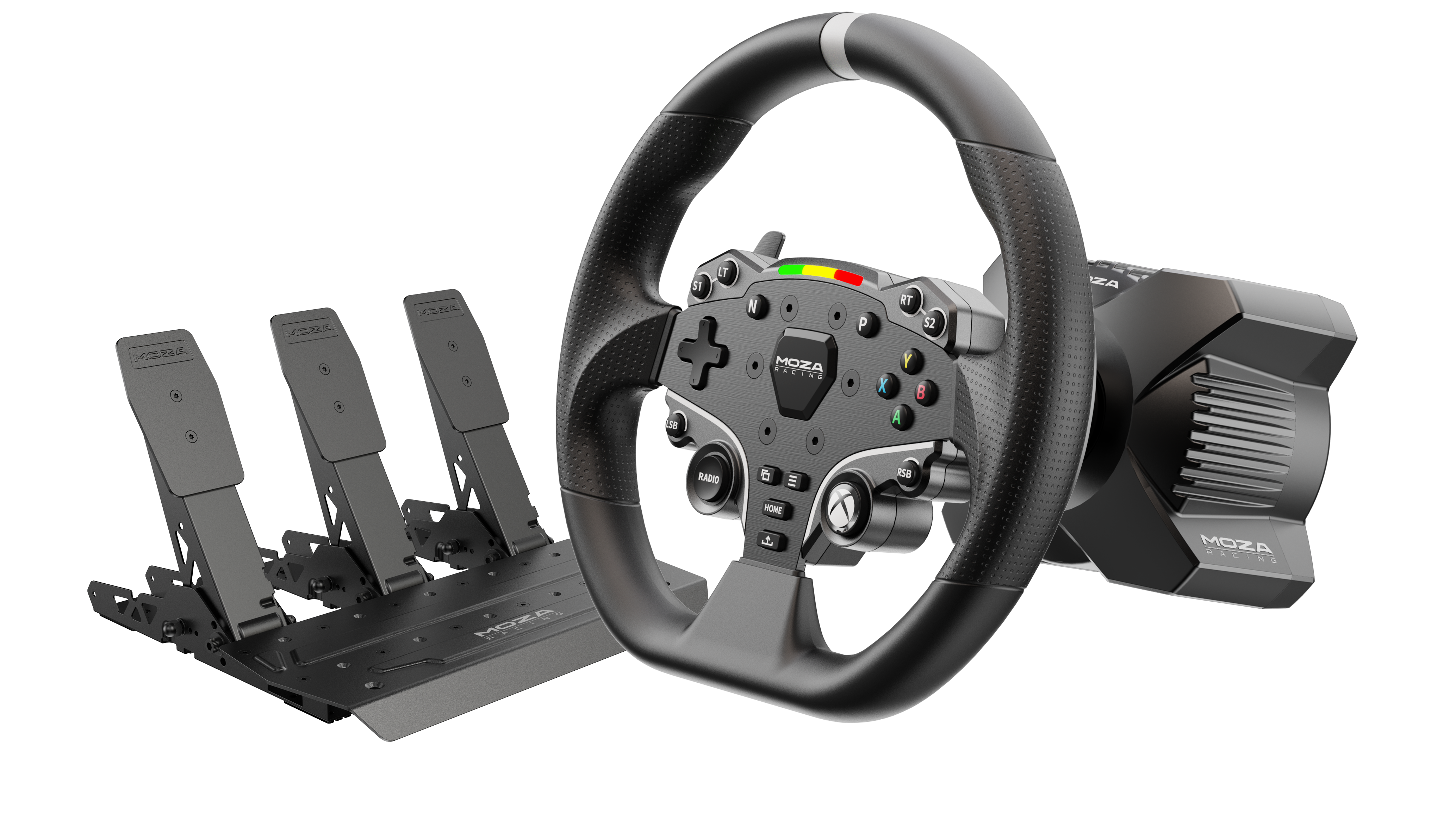 Moza R3 Racing Simulator (R3 Base, ES Wheel, SR-P Lite Two Pedals, Bordsklämma)