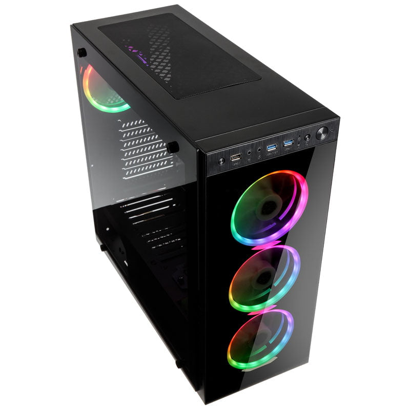 Kolink Horizon RGB Midi-Tower - Härdat Glas - Svart
