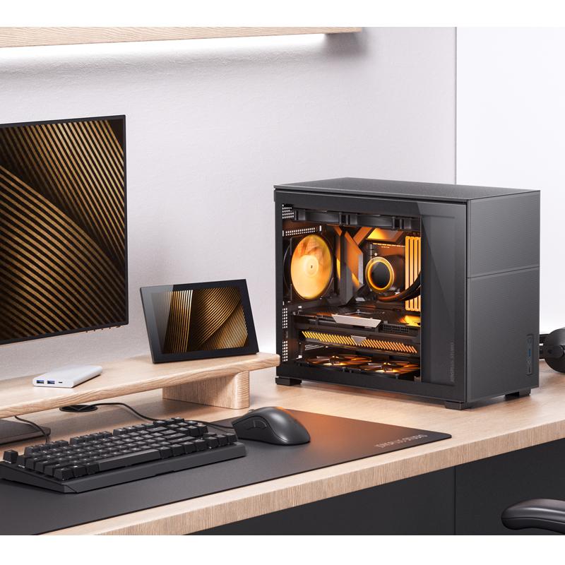 Jonsbo D31 MESH MATX Fodral, Härdat Glas - Svart